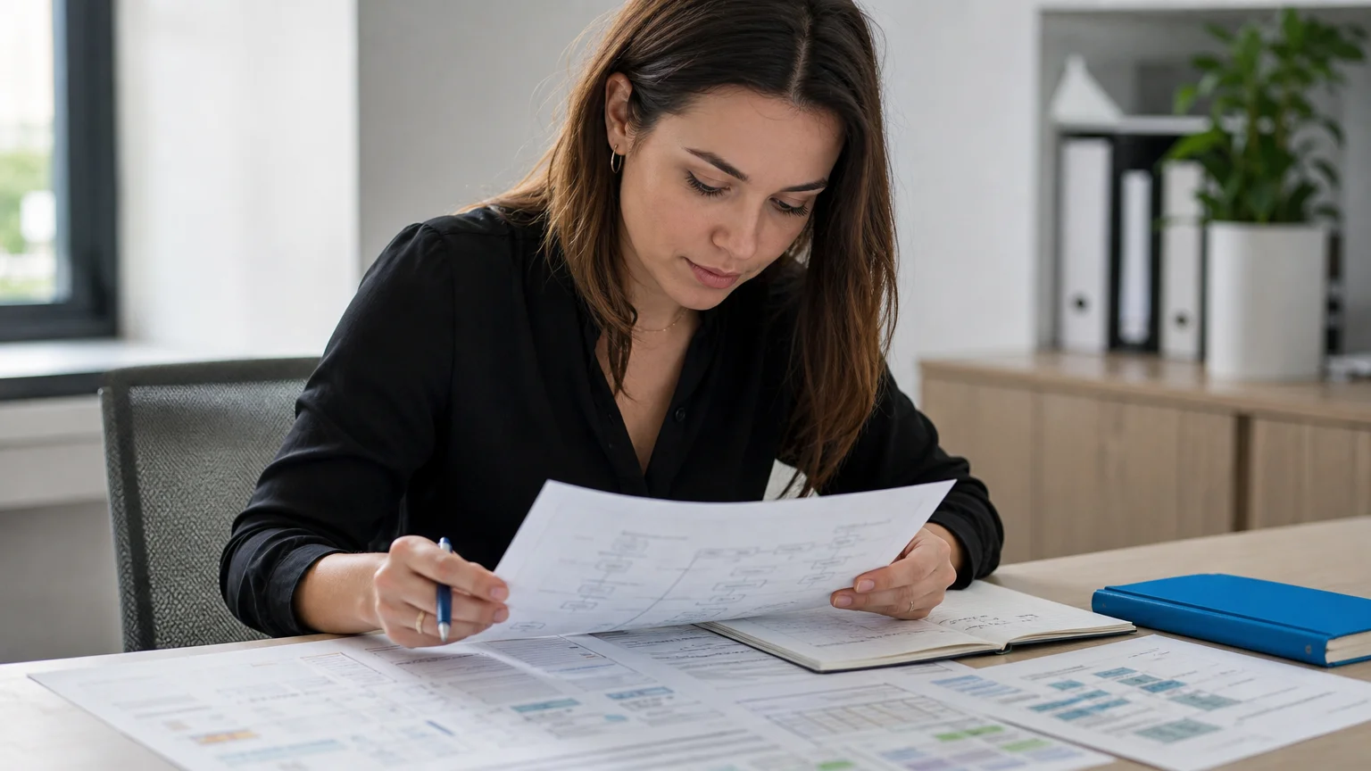 Une collaboratrice examine une procédure pour repérer une tâche à automatiser