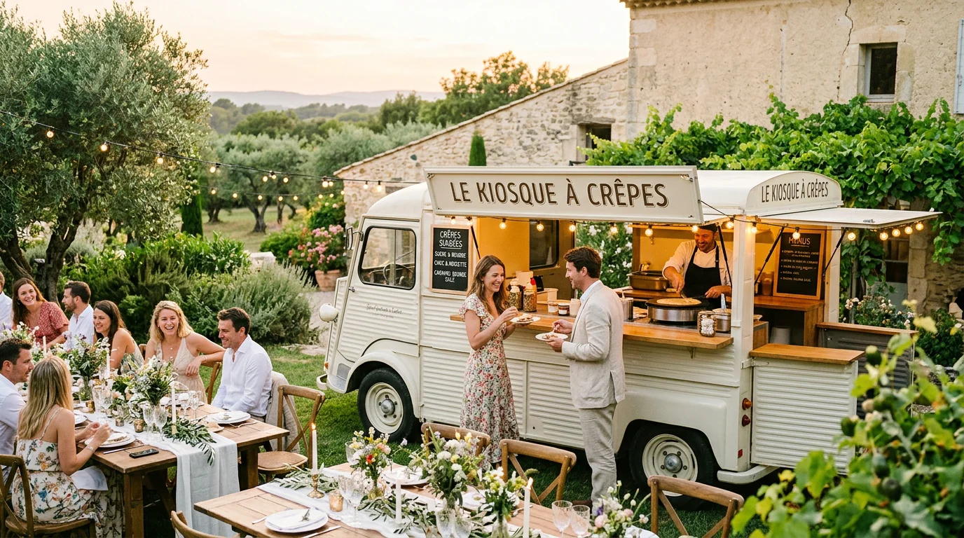 Réception avec food truck dans un domaine provençal du Var