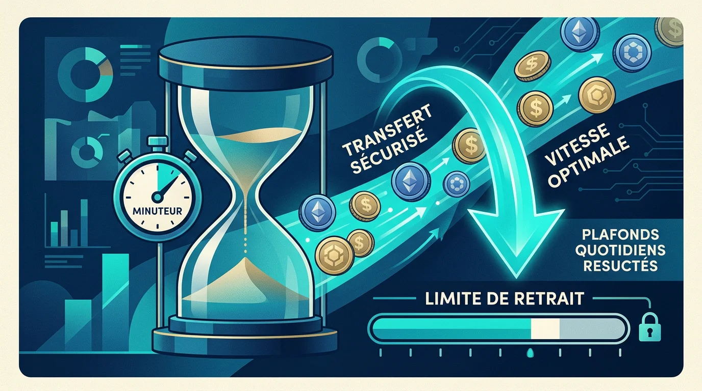 Illustration des délais et plafonds de retrait dans un casino sans KYC