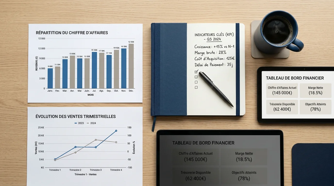 Tableau de bord et indicateurs de pilotage d'une entreprise