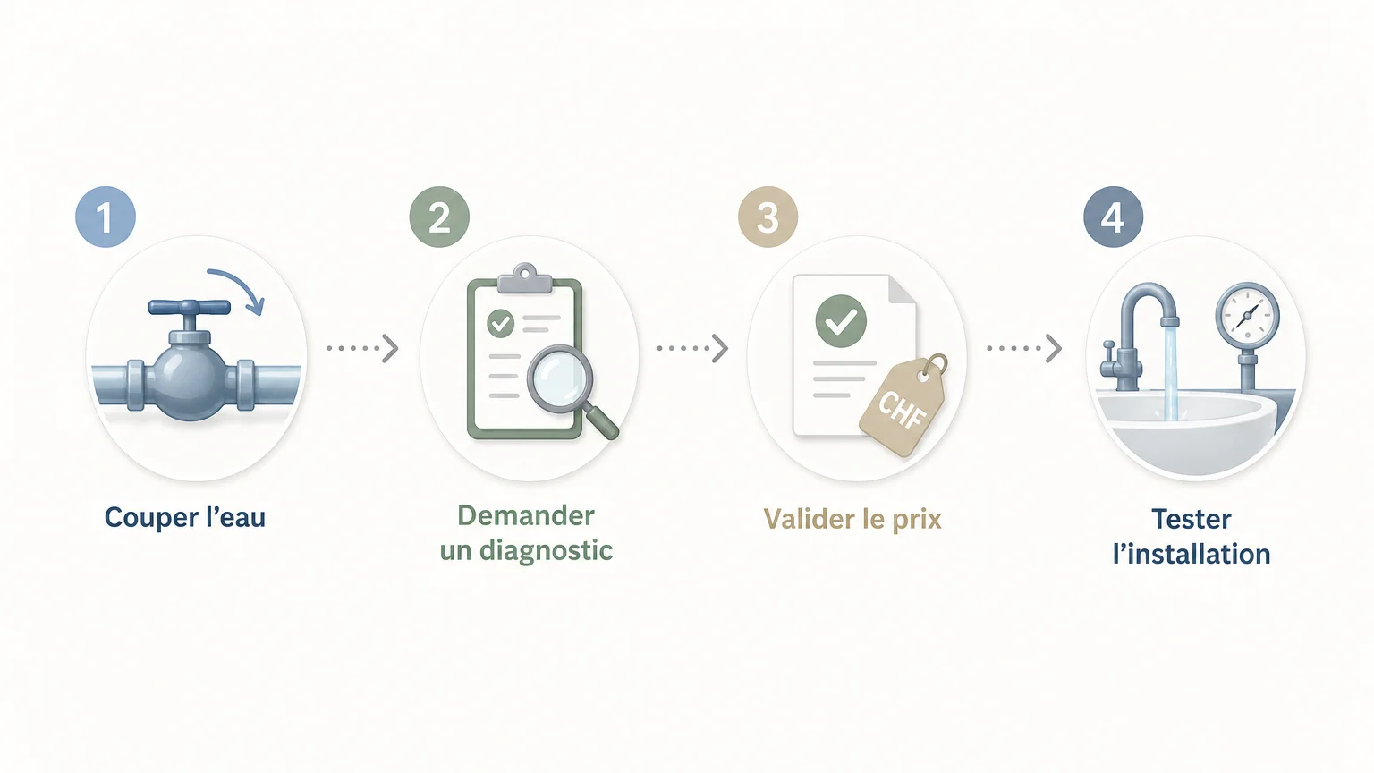 Checklist des étapes pour une intervention sanitaire