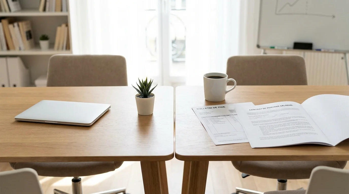 Comparaison visuelle entre micro-entreprise et portage salarial