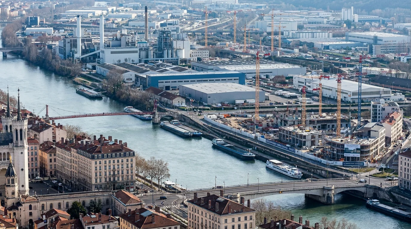Vue panoramique de Lyon illustrant le dynamisme économique de la métropole