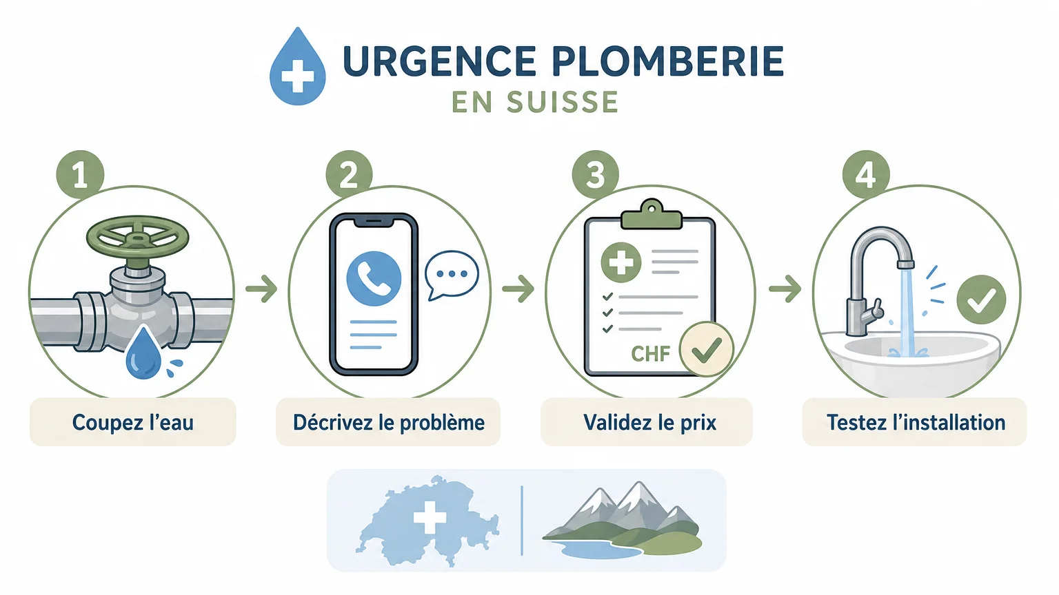 Checklist des étapes à suivre pour un dépannage de plomberie