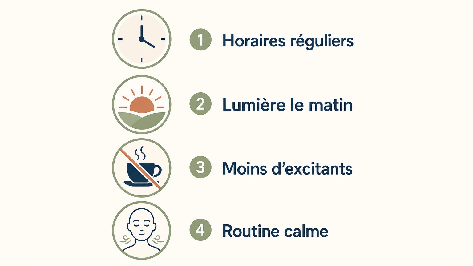 Checklist en quatre étapes pour améliorer l’hygiène du sommeil