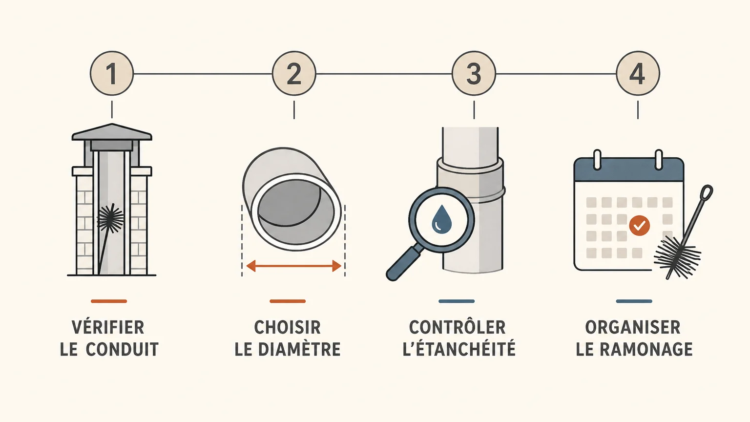 Checklist des contrôles à effectuer pour un tubage de cheminée