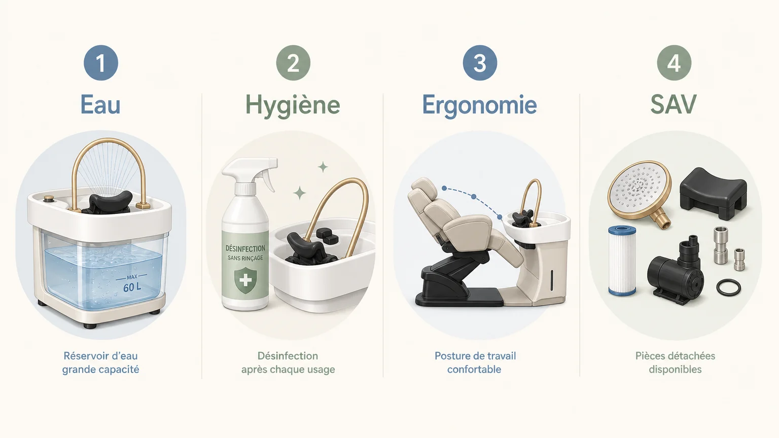 Checklist des critères pour choisir un équipement Head Spa