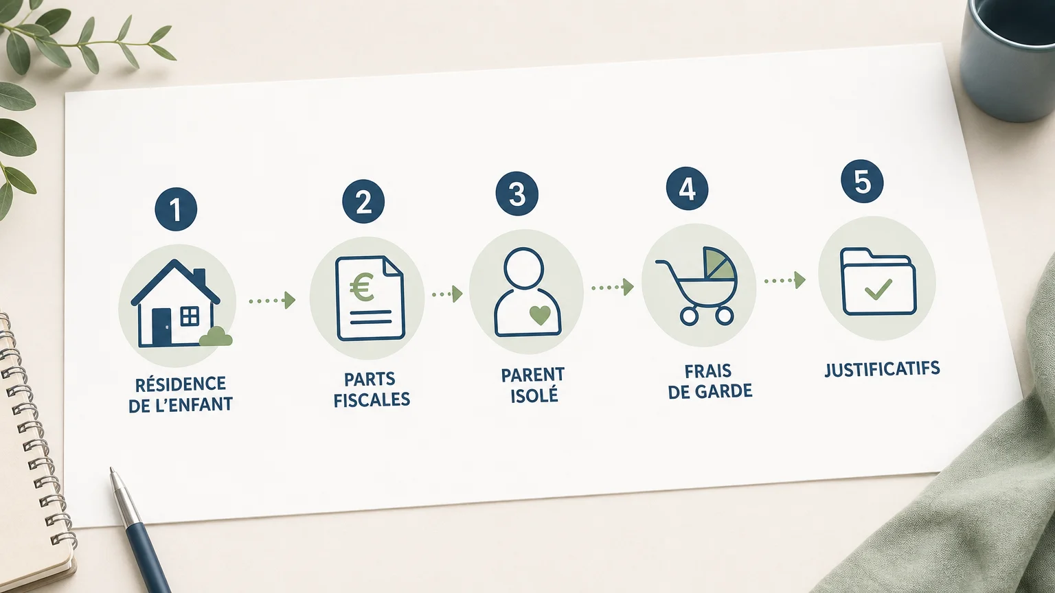 Checklist des étapes pour déclarer une garde alternée