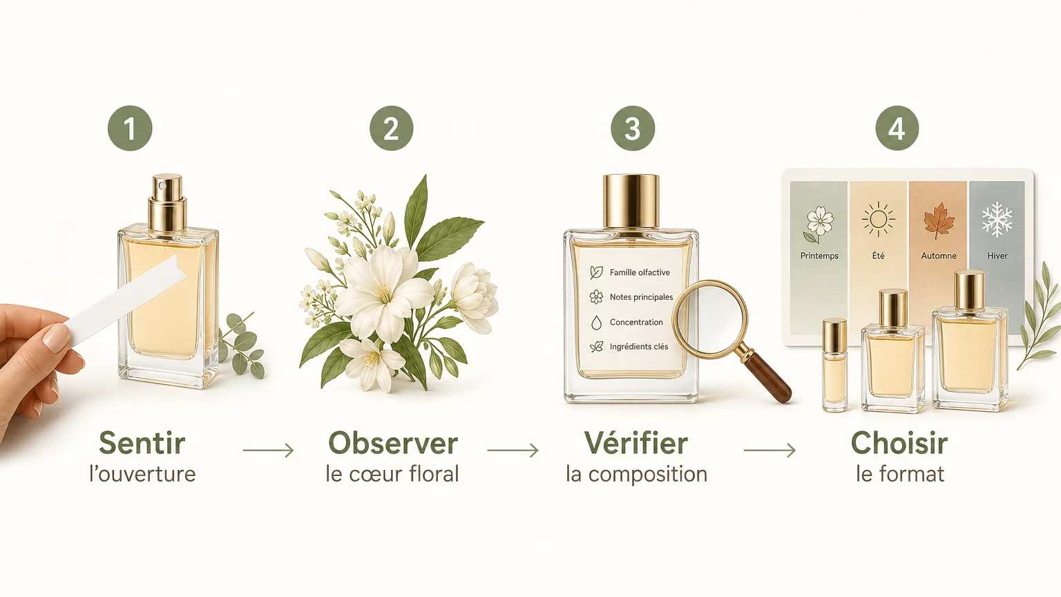 Checklist pour choisir un parfum selon ses notes, sa composition et son format