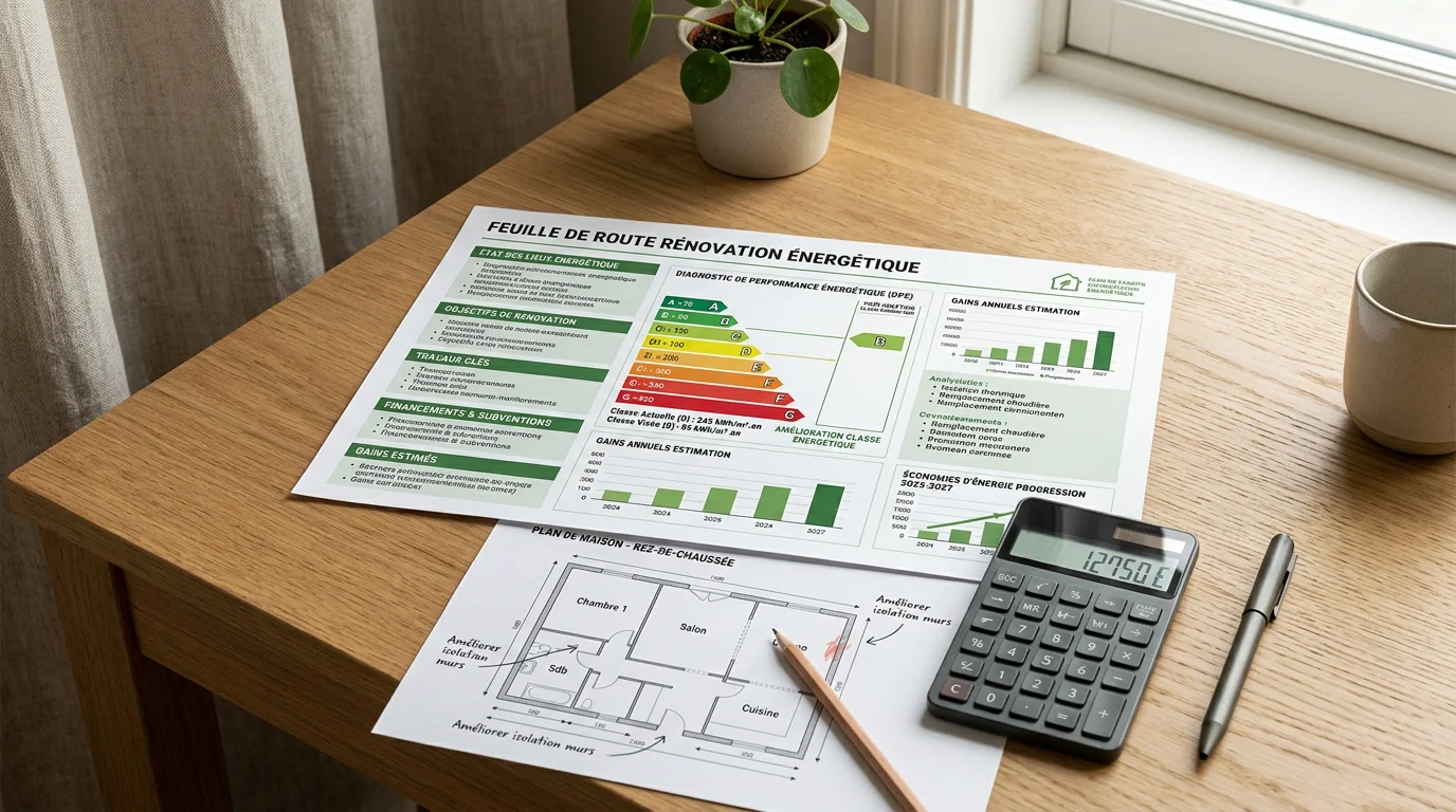 Rapport d'audit énergétique et échelle de performance énergétique sur un bureau