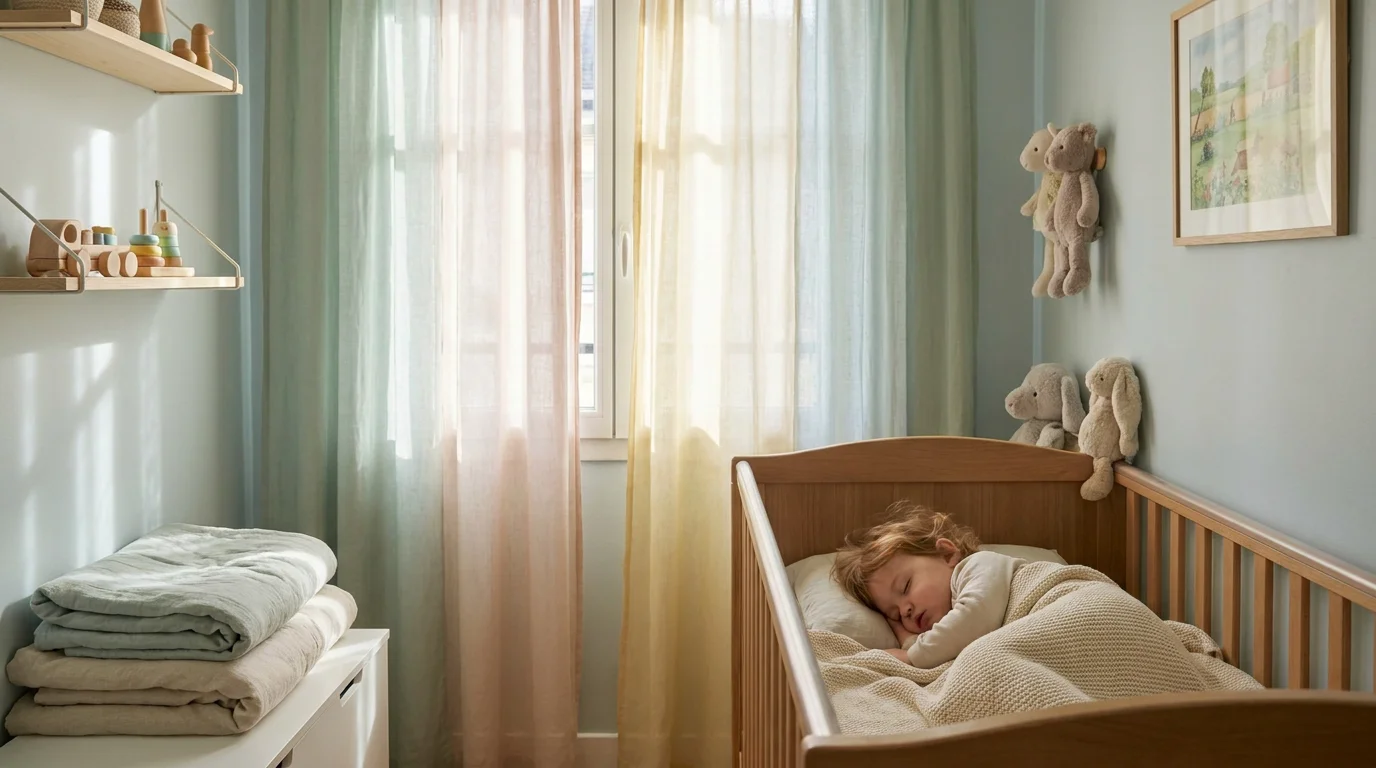 Enfant de 2 ans faisant une sieste paisible dans sa chambre