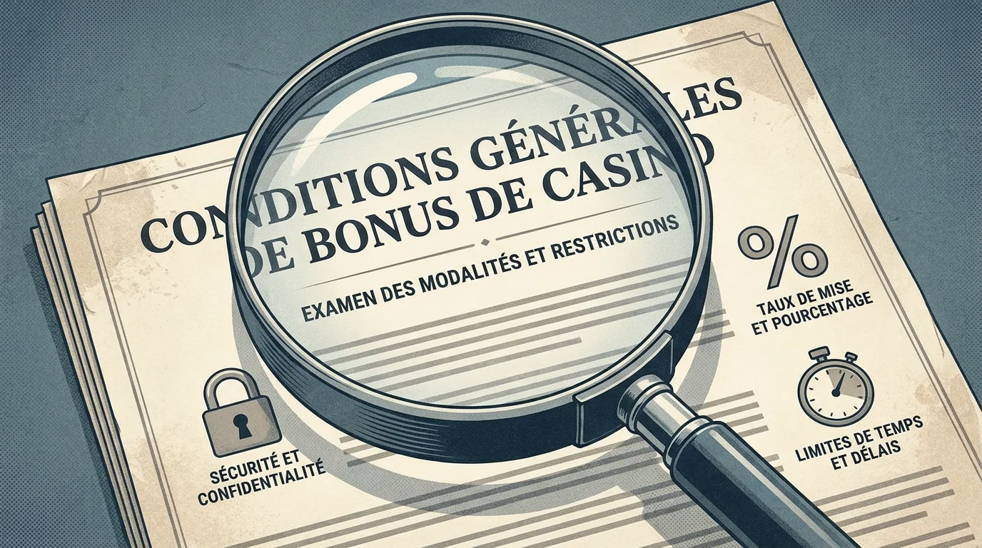 Loupe examinant les conditions générales d