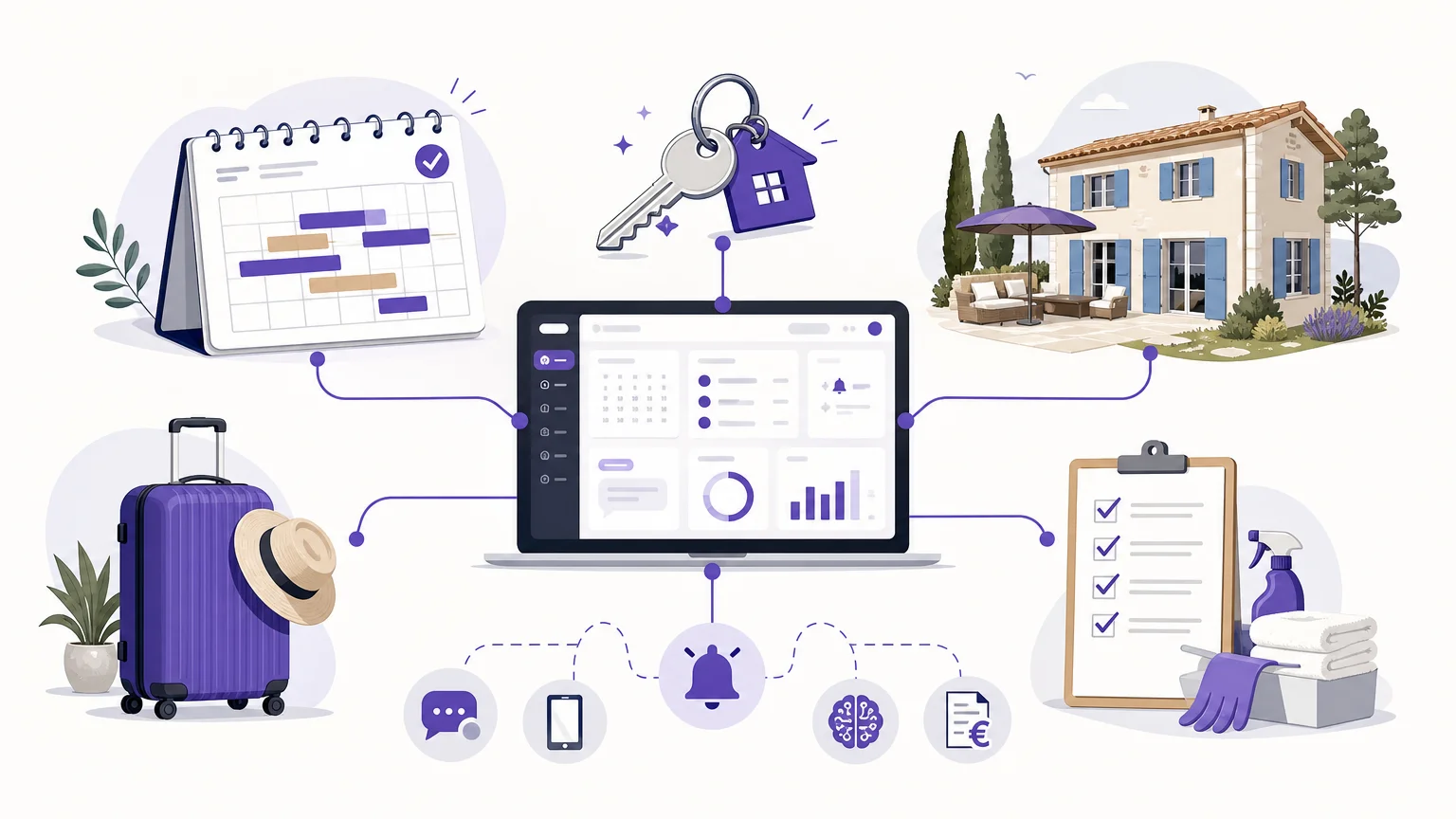 Application de gestion de location saisonnière : guide 2026