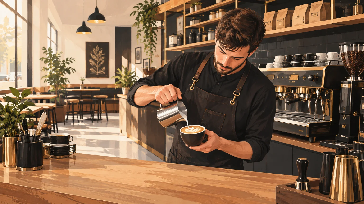 Modules de formation café et boissons : progresser en latte art
