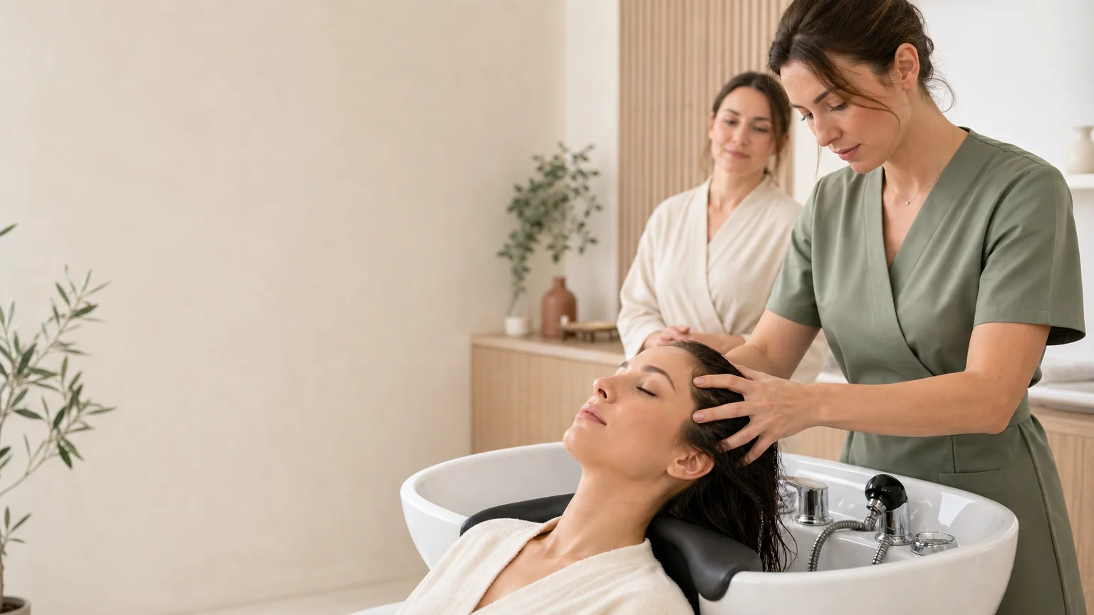 Formation professionnelle au Head Spa dans une salle de soin