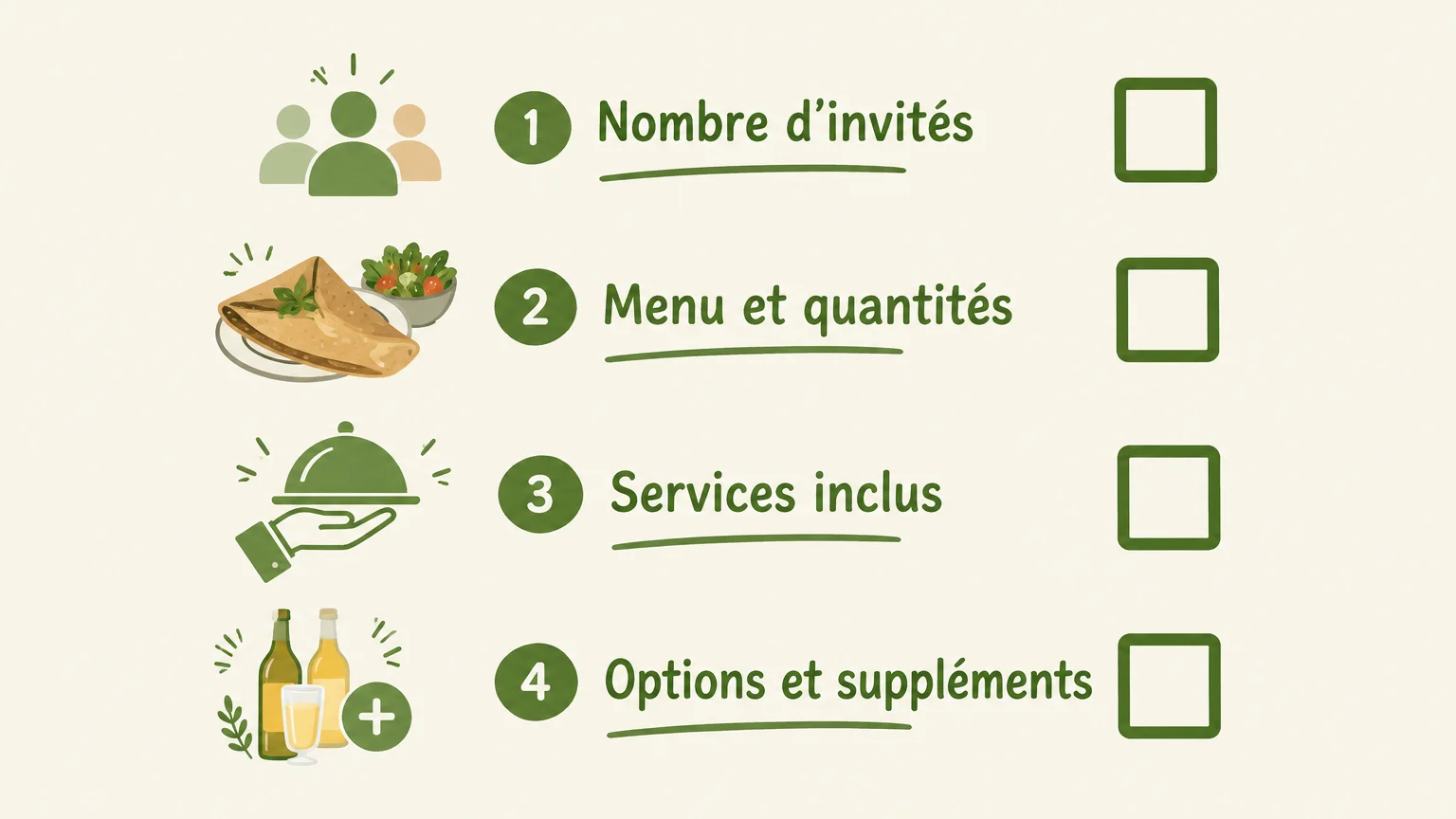 Checklist des critères à vérifier dans un devis de bar à crêpes