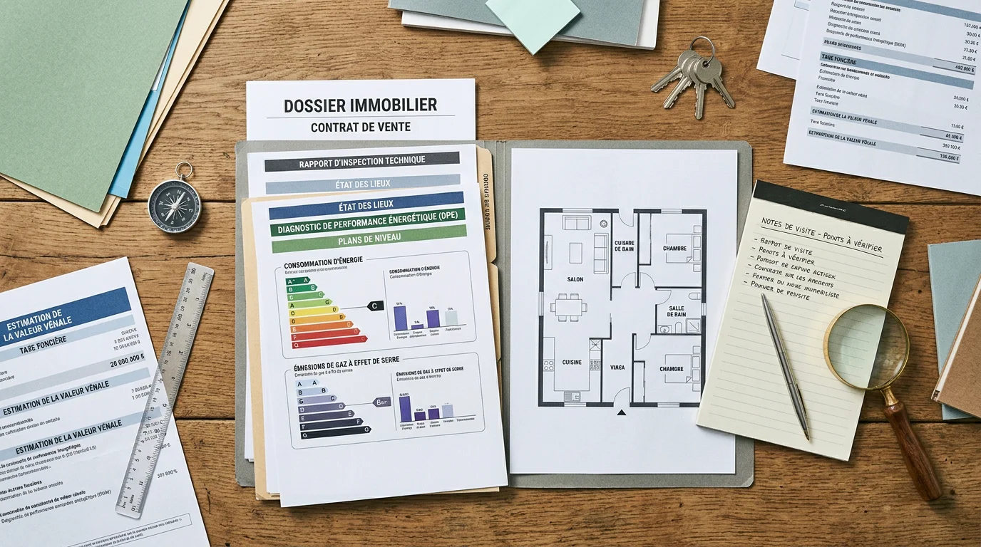 Dossier de diagnostic technique préparé pour la vente d'un lot en copropriété