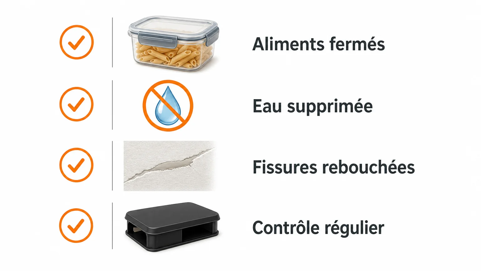 Checklist des gestes pour prévenir le retour des cafards