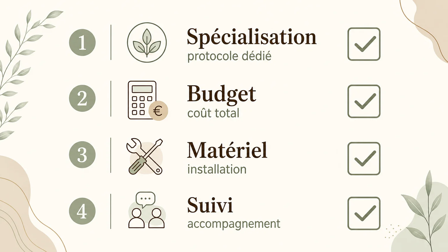 Checklist pour choisir une formation et un équipement Head Spa
