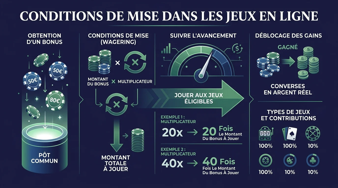 Schéma expliquant les conditions de mise d