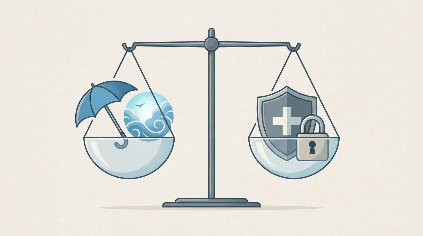 Illustration comparant liberté de la micro-entreprise et sécurité du portage salarial