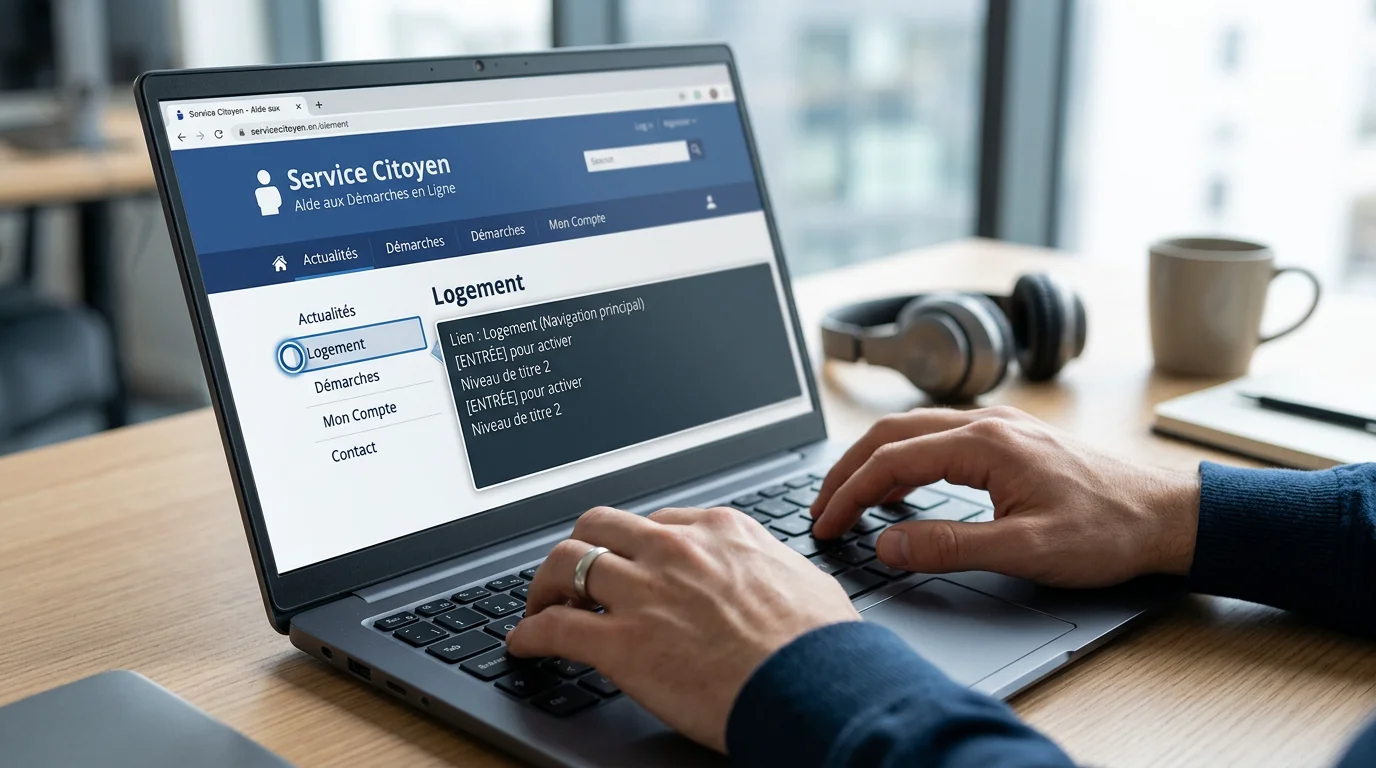 Test d'accessibilité d'un site web au clavier pendant une formation