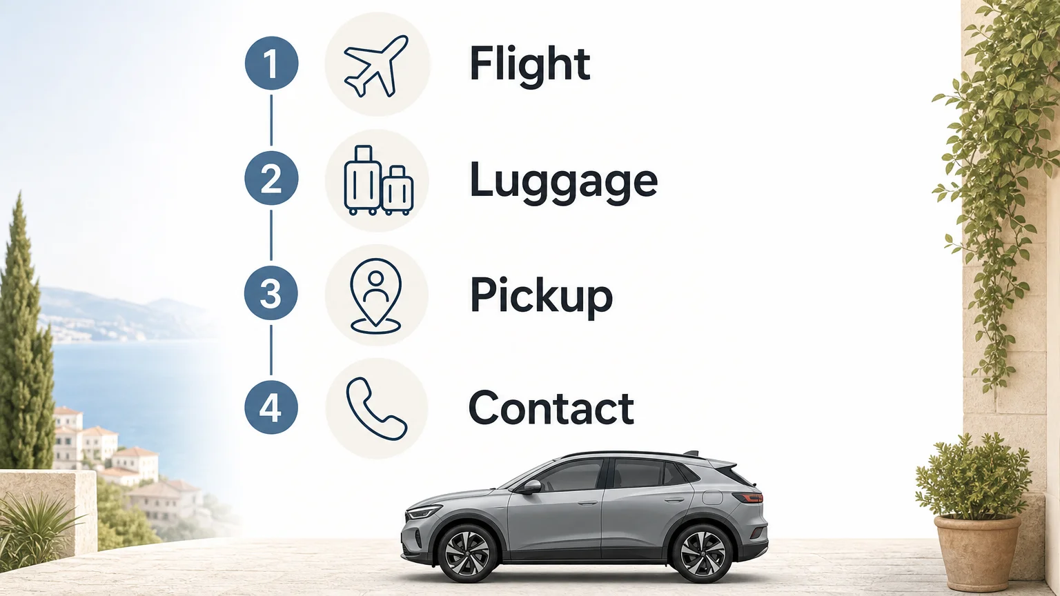 Checklist for choosing a Nice airport taxi transfer