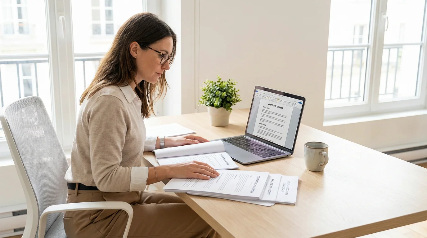 Consultant indépendant vérifiant les conditions d'admission en portage salarial