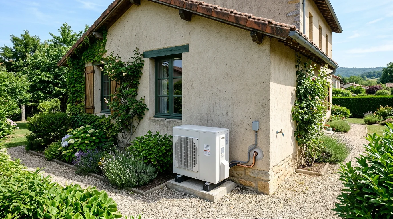 Pompe à chaleur illustrant la réforme du DPE 2026 pour le chauffage électrique