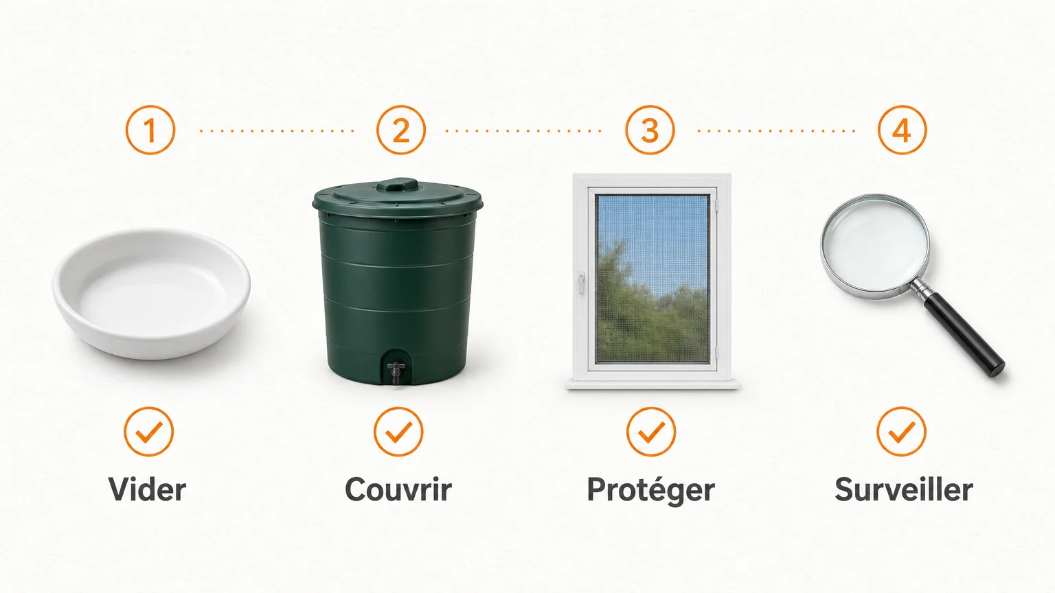 Checklist en quatre étapes pour limiter les moustiques autour d’un logement