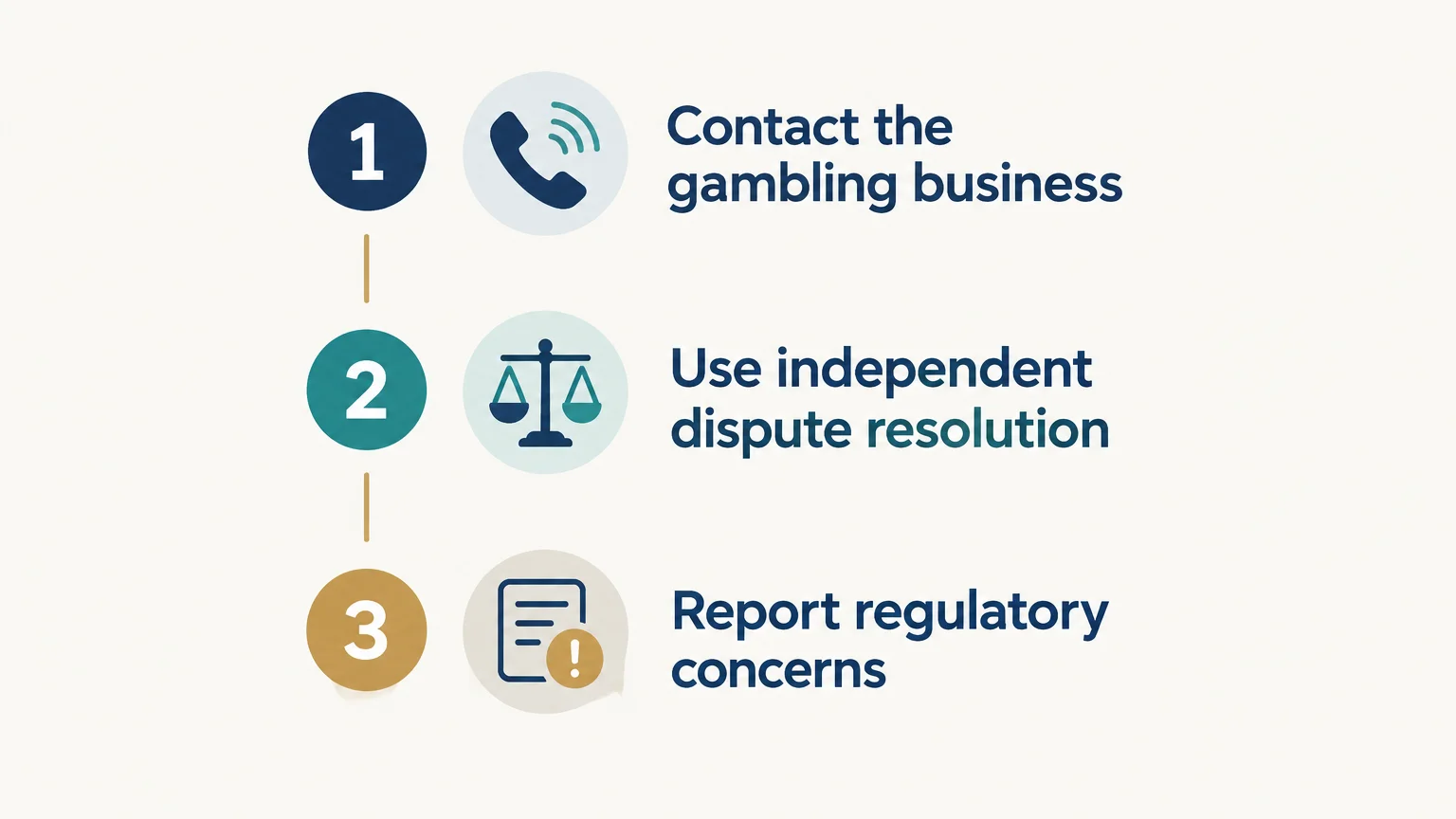 Three steps for raising a gambling complaint and reporting regulatory concerns