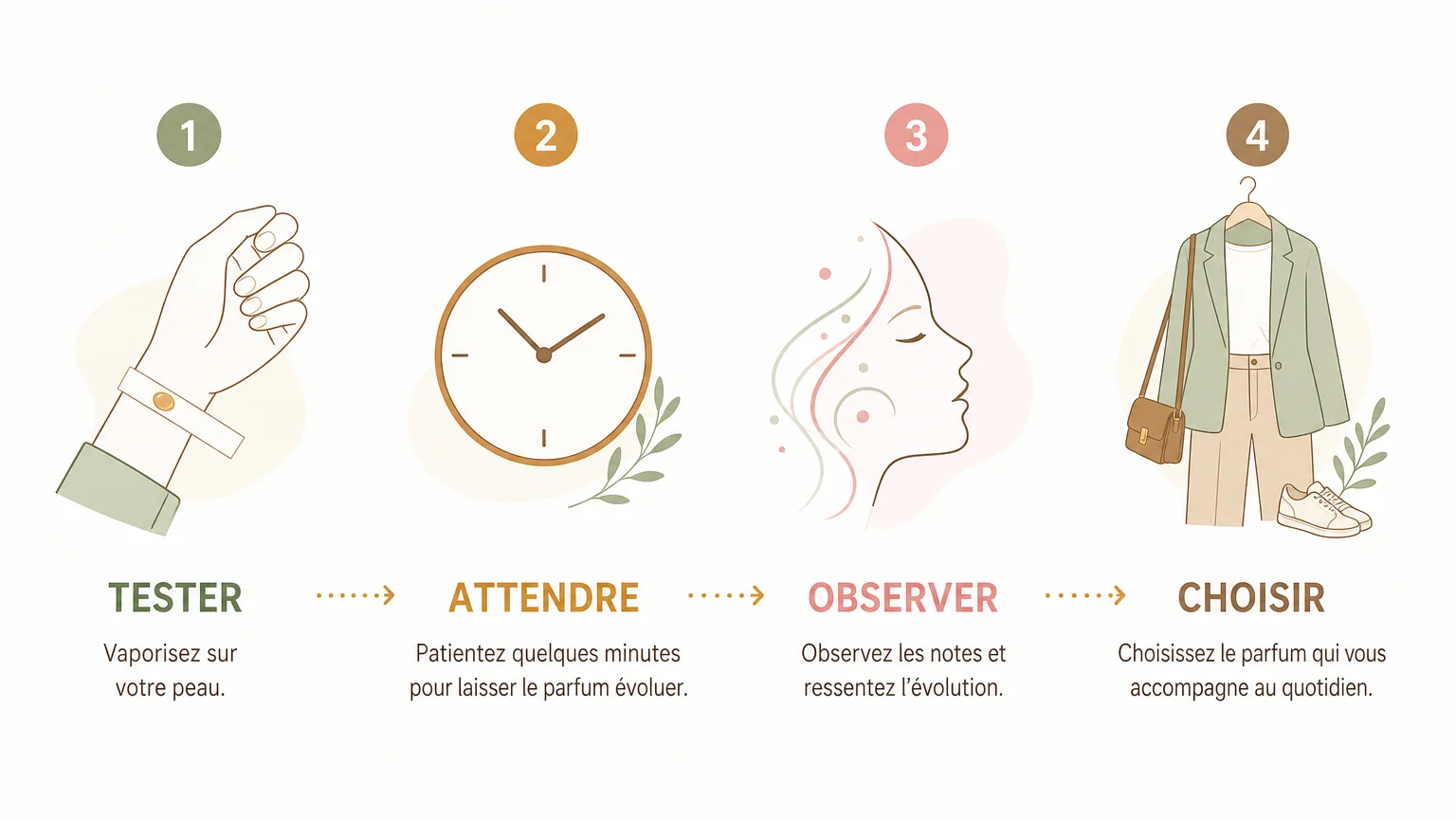 Liste de contrôle pour tester et choisir une fragrance féminine