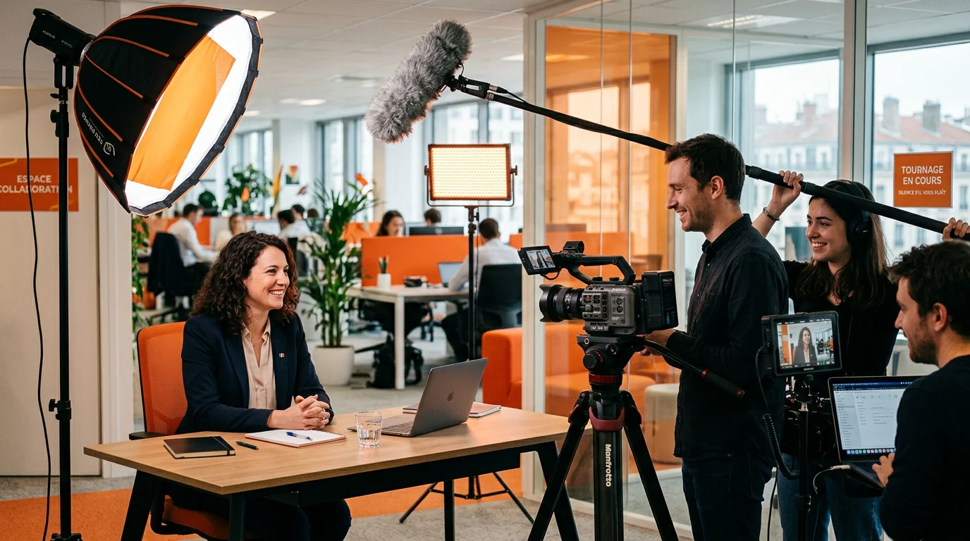 Tournage d'une vidéo de témoignage collaborateur pour la marque employeur