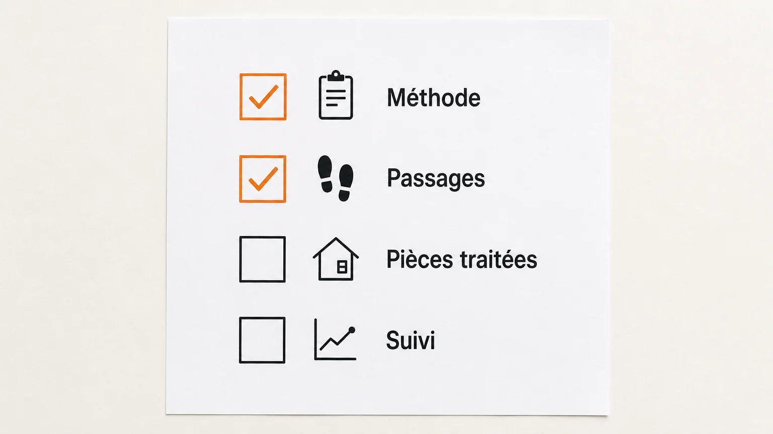 Liste des points à vérifier sur un devis anti-punaises