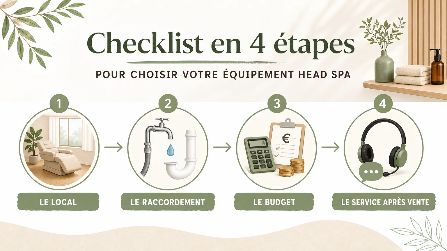 Checklist en français pour choisir un équipement Head Spa professionnel