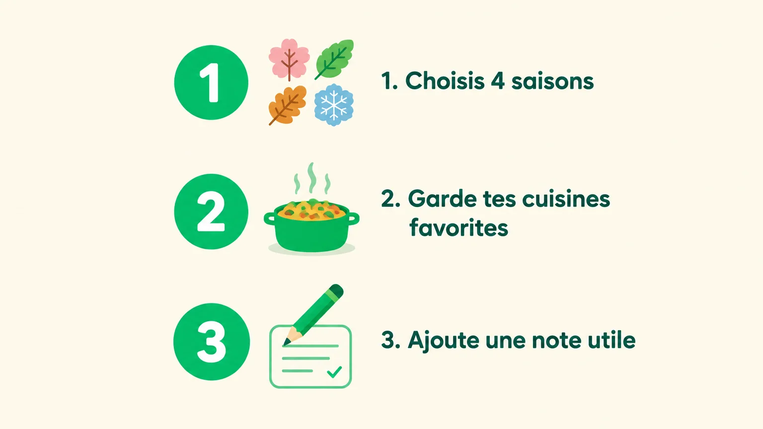 Trois étapes pour classer ses recettes simplement