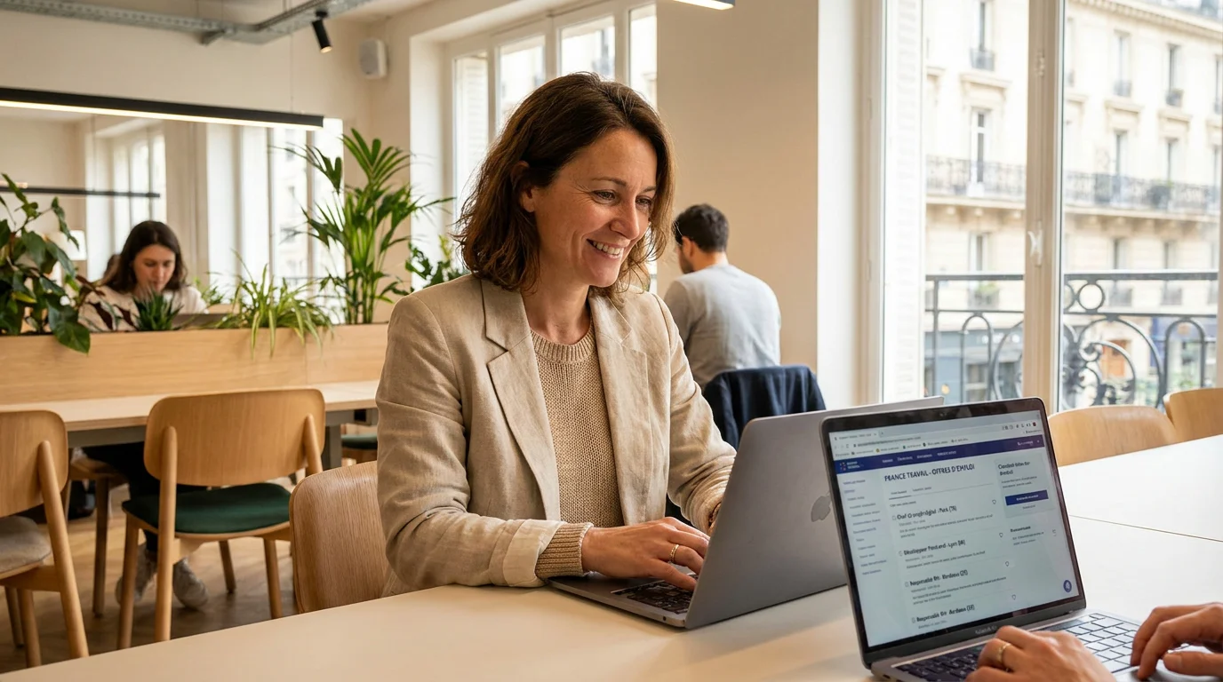 Candidat recherchant des missions d'intérim en ligne à Nantes