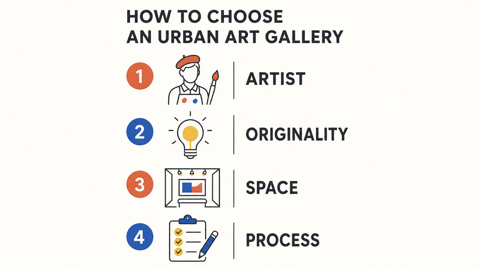 Checklist for choosing an urban art gallery