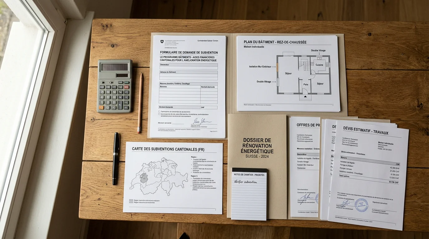Dossier de demande de subvention pour la rénovation d'un chauffage posé sur un bureau