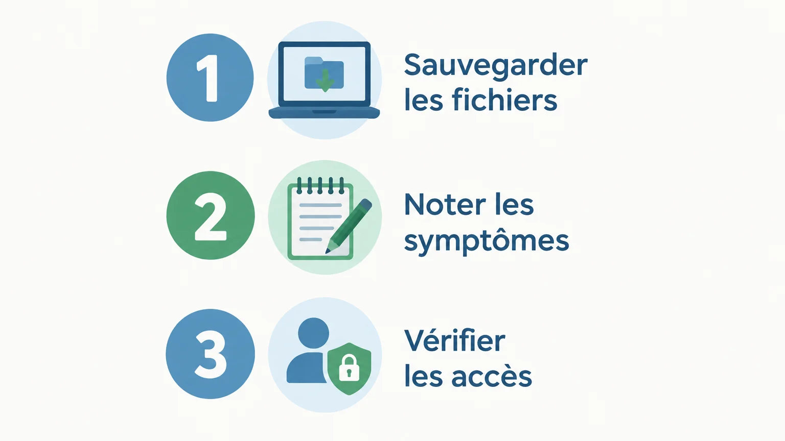 Liste de contrôle avant une intervention informatique