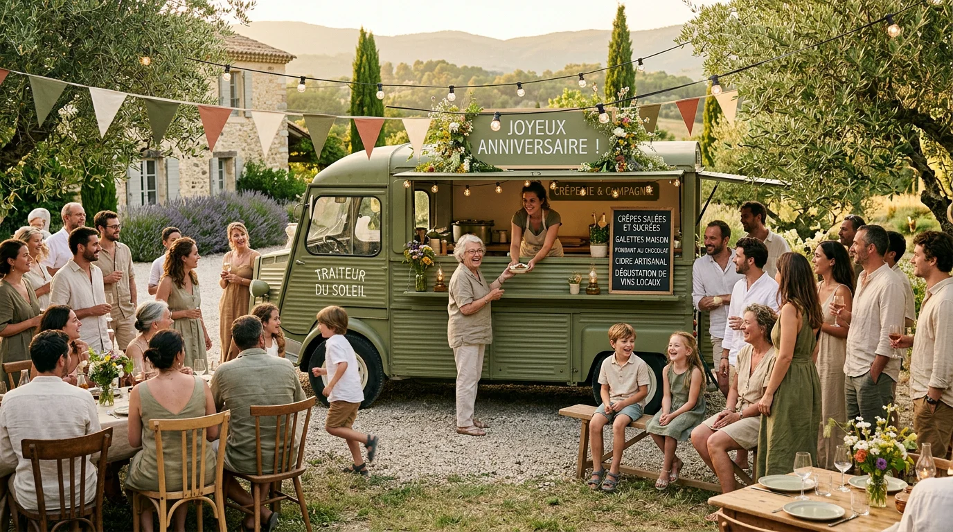 Food truck à domicile pour anniversaire : le guide 2026