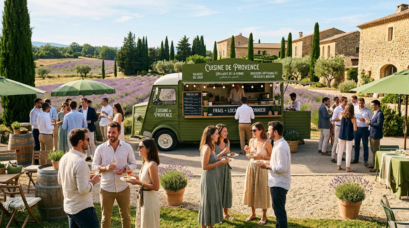 Food truck pour un événement d'entreprise en Provence