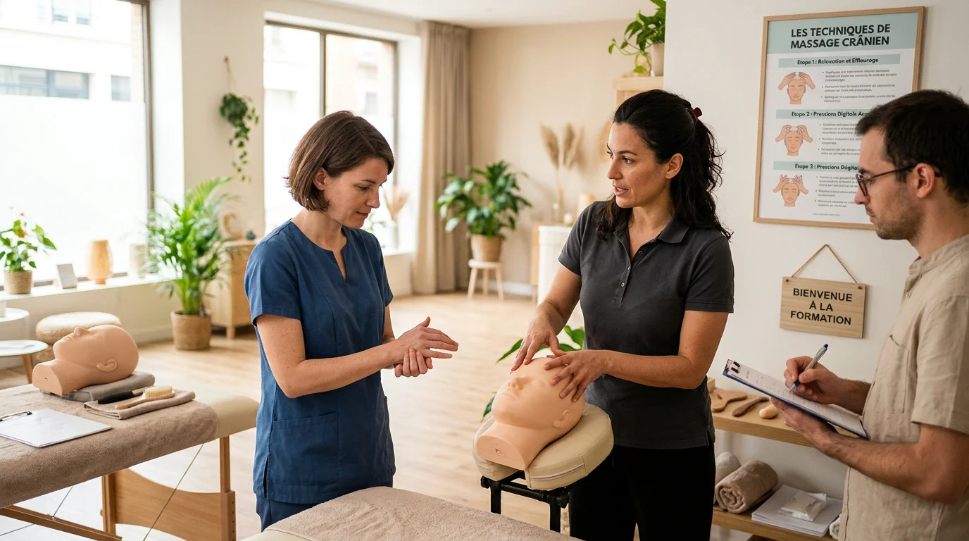 Session de formation professionnelle au head spa en petit comité