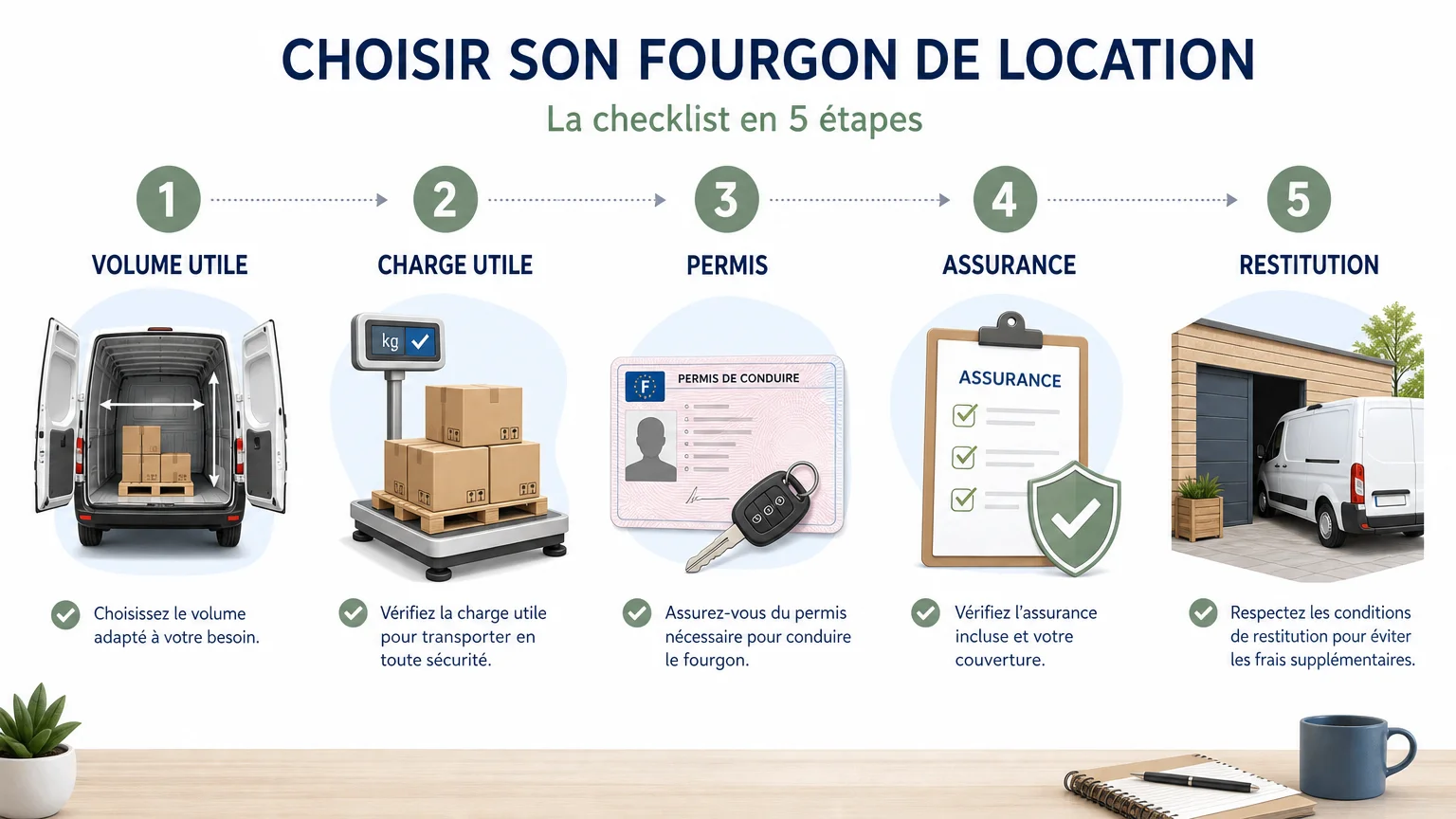 Checklist des critères pour choisir un fourgon de location