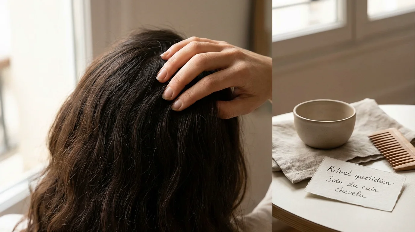 Massage du cuir chevelu pour stimuler la pousse des cheveux
