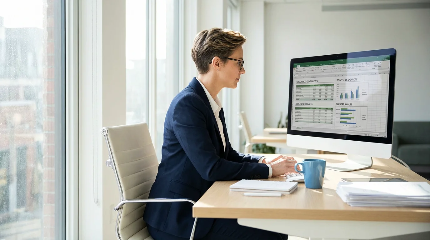Consultant indépendant comparant des offres de portage salarial sur son ordinateur