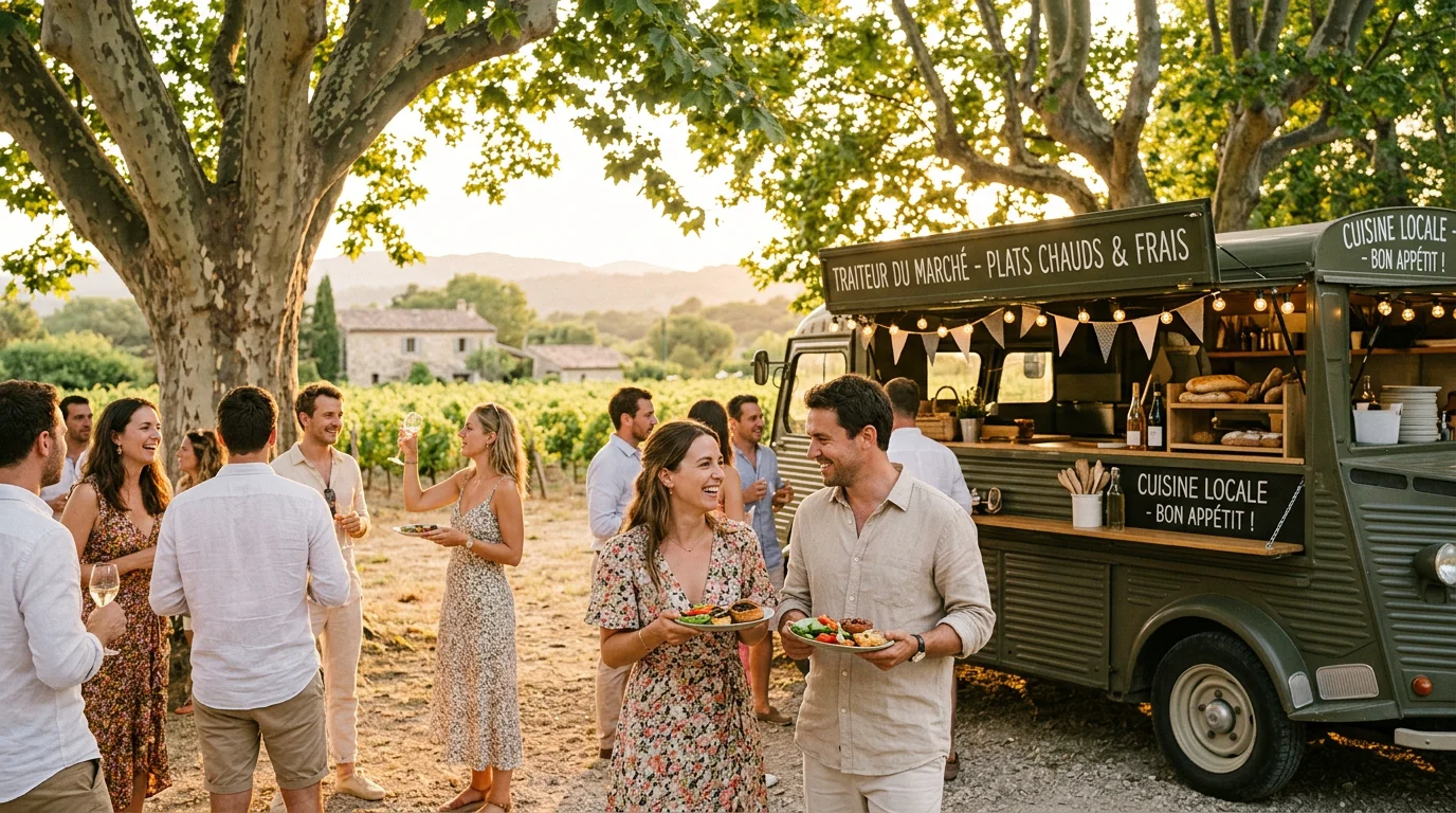 Food truck de mariage dans le Vaucluse : le guide 2026