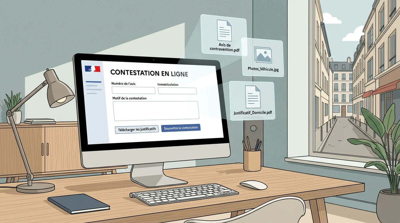 Écran d'ordinateur affichant un formulaire de contestation de FPS en ligne