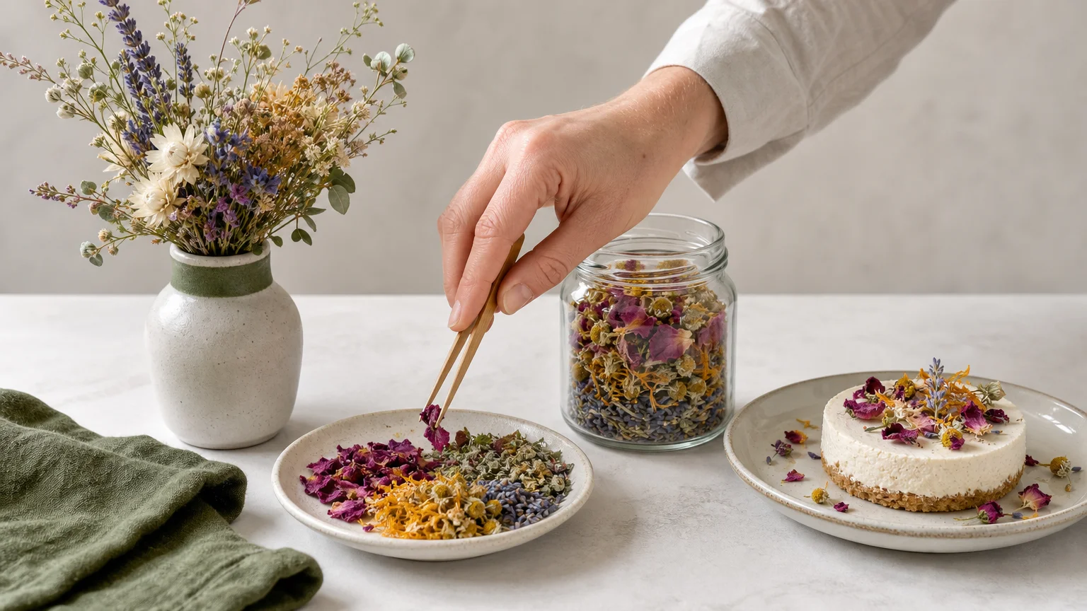 Trois usages des plantes et fleurs séchées : décoration, infusion et cuisine