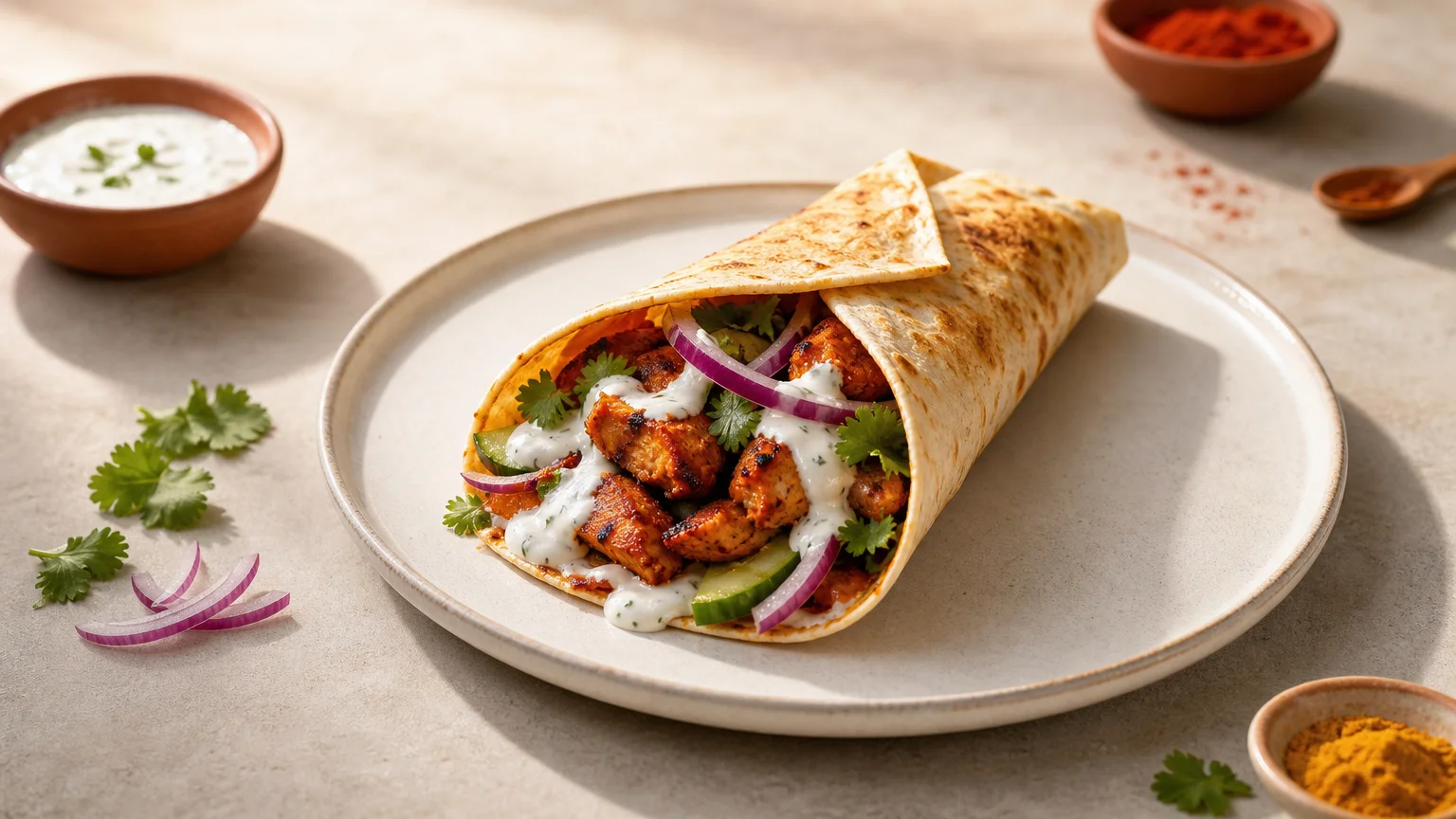 Tacos tandoori : recette facile, marinade et garnitures